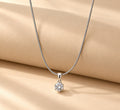 Silver-Tone Solitaire Crystal Pendant Necklace for Women | NUSH Jewel