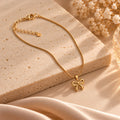 Gold-Tone Bow Pendant Necklace for Women | NUSH Jewel