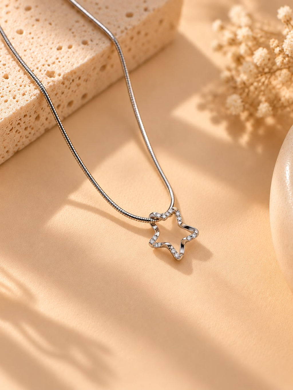 Silver-Tone Star Pendant Necklace for Women | NUSH Jewel