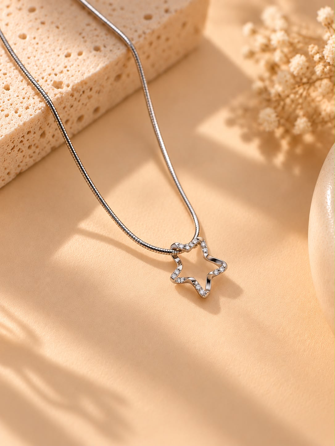 Silver-Tone Star Pendant Necklace for Women | NUSH Jewel