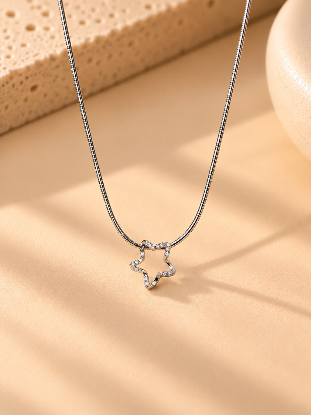 Silver-Tone Star Pendant Necklace for Women | NUSH Jewel